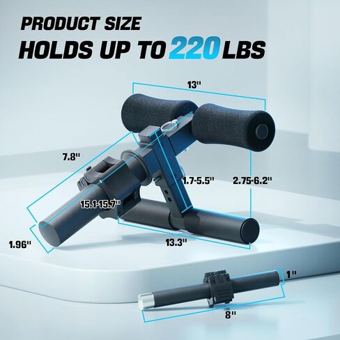 Northdeer Tib Bar, Tibia Dorsi Calf Raise Machine, Professional Tibialis Trainer for Strength Training Calves/Shins/Ankles, Fits 1" and 2" Weight Plates, 2 Directions Size Adjustment fit All Foot in Kuwait