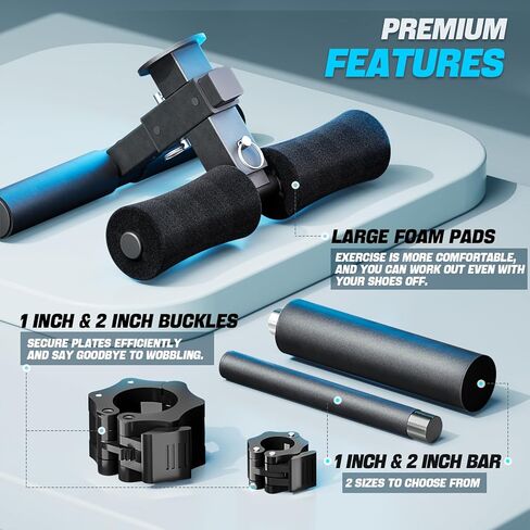 Northdeer Tib Bar, Tibia Dorsi Calf Raise Machine, Professional Tibialis Trainer for Strength Training Calves/Shins/Ankles, Fits 1" and 2" Weight Plates, 2 Directions Size Adjustment fit All Foot in Kuwait