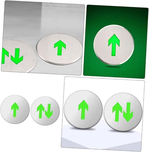 NUOBESTY 2pcs Sturdy Metal Arrow Exit Sign Directional Led Safety Sign Stainless Steel Illuminated Floor for Emergency Exit in Saudi Arabia