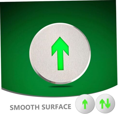 NUOBESTY 2pcs Sturdy Metal Arrow Exit Sign Directional Led Safety Sign Stainless Steel Illuminated Floor for Emergency Exit in Saudi Arabia