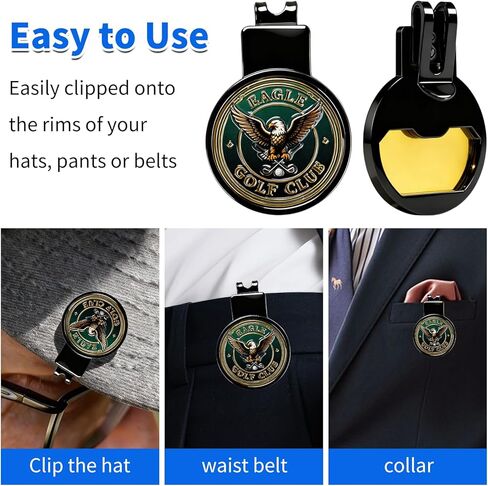 Magnetic Golf Cart Phone Holder Gift Set with Divot Repair Tool and Magnetic Hat Clip, Strong Locking Mount for Golf Cart Rails, Stable Anti-Slip Design for Rounds, Perfect Golf Accessories Gift in Saudi Arabia