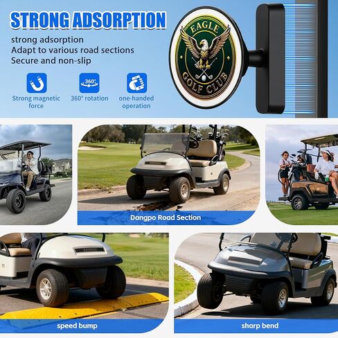 Magnetic Golf Cart Phone Holder Gift Set with Divot Repair Tool and Magnetic Hat Clip, Strong Locking Mount for Golf Cart Rails, Stable Anti-Slip Design for Rounds, Perfect Golf Accessories Gift in Saudi Arabia