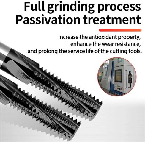 60° Tungsten Steel Full Thread Milling Cutter M3 M4 M5 M6 M8 M10 M12 M14 M16 Mill Mills Cutters(M10X1XD8X60L) in Kuwait