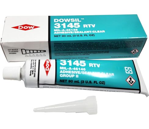 Dow 3145 RTV Mil-A-46146 Adhesive/Sealant, Clear, 90ml [3 Oz]​ Tube Silicone by Laoneer in Kuwait
