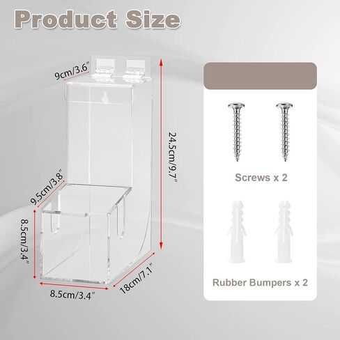 منظم تخزين العدسات اللاصقة اليومية من الأكريليك، صندوق تخزين معلق شفاف، موزع قائم بذاته مثبت على الحائط مع غطاء لعلب الغسيل، مجفف كرة الحلوى in Kuwait