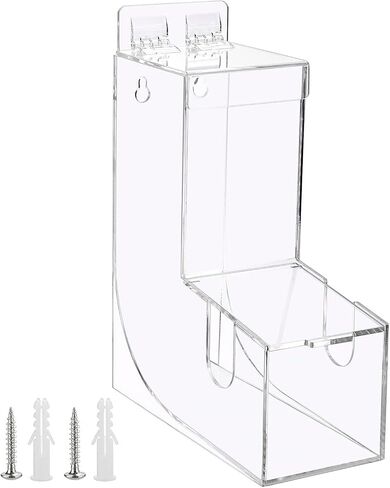 منظم تخزين العدسات اللاصقة اليومية من الأكريليك، صندوق تخزين معلق شفاف، موزع قائم بذاته مثبت على الحائط مع غطاء لعلب الغسيل، مجفف كرة الحلوى in Kuwait