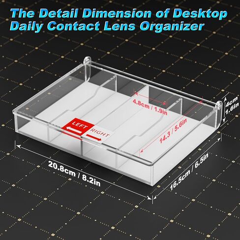 Beautyflier Colored Contact Lens Organizer Case, Hold 15 PCS Each Slot, Total 60 PCS(30 Pairs), Disposable Daily Contact Lenses Portable Storage Box with Labeled R&L, Fit All Brands, Large Capacity in Saudi Arabia