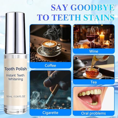 2PCS Tooth Polish, Instant Tooth Paint, Gentle & Safe Formula, Simple & Portable White Paint, Enhance Tooth Surface Appearance, Freshens Breath in Kuwait