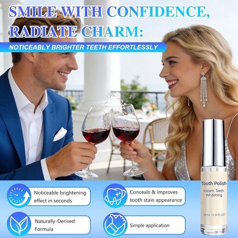 2PCS Tooth Polish, Instant Tooth Paint, Gentle & Safe Formula, Simple & Portable White Paint, Enhance Tooth Surface Appearance, Freshens Breath in Kuwait