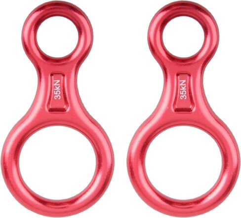 JEELAD 35kN Rescue Figure 8 Descender Climbing Gear Downhill Rappelling Rope Aluminum Alloy for Rock Climbing Training Emergency Aerial Yoga in Kuwait