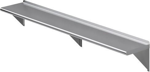 AmGood 12" X 72" Stainless Steel Wall Shelf | NSF | Metal Shelving | Garage, Laundry, Storage, Utility Room | Restaurant, Commercial Kitchen in Kuwait