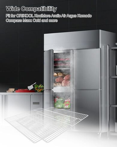 Commercial Freezer and Refrigerator Replacement Shelves Compatible with 3-Door Refrigerators, Durable Wire Shelves with Epoxy-Coated Gray Steel, 3 Pack in Saudi Arabia