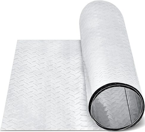 Zonon Diamond Plate Sheet Metal Aluminum Plate Heavy Duty Tread Aluminum Sheet Embossed Aluminum Diamond Checker Plate for Wall Covering, Cargo Trailer, Rv and More(48 × 48 Inch) in Saudi Arabia