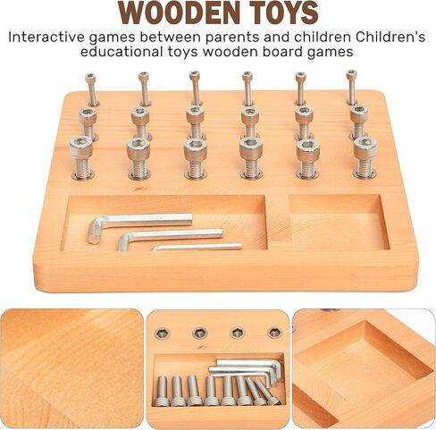 DICYWUDI Wooden Pegboard for Finger Dexterity, Finger Strength Trainer for Hand Grip Strengthener Targeted Strength, Relief & Recovery– for Men, Women, and Seniors in Saudi Arabia