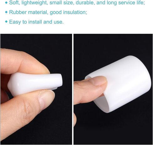 MECCANIXITY 160pcs Round End Protective Caps Rubber Cover 1/2" 5/8" 3/4" 7/8" White Screw Protector for Screw Bolt, Plumbing Pipe in Saudi Arabia
