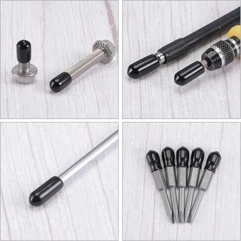 MECCANIXITY 160pcs Round End Protective Caps Rubber Cover 1/2" 5/8" 3/4" 7/8" White Screw Protector for Screw Bolt, Plumbing Pipe in Saudi Arabia