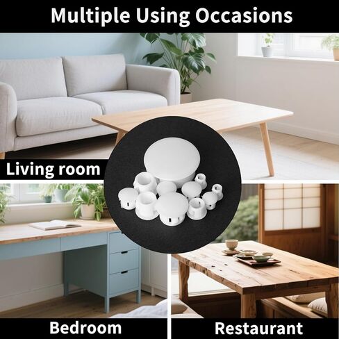 205Pcs White Plastic Hole Plugs Assortment Kit, 3/16" to 1" (5mm-25mm) Round Flush Mount End Caps, Waterproof Screw Hole Plugs for Furniture, Cabinets, Electrical Box & Conduit Pipe Sealing in Saudi Arabia