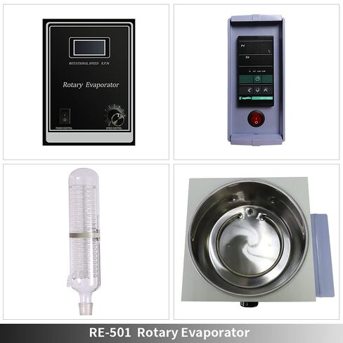HNZXIB 5L مبخر دوار مختبر Rotovap مع جهاز تحكم رقمي للرفع اليدوي 0-120 دورة في الدقيقة 220 فولت in Kuwait