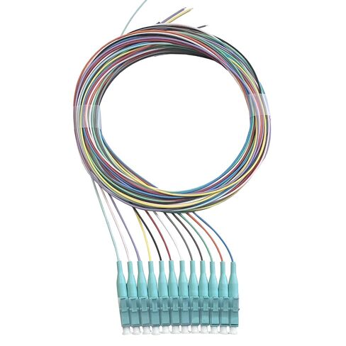 Elfcam® - Fiber Optic Pigtail 12 Fibers Singlemode Simplex FCA 9/125um OS2, Yellow in Saudi Arabia