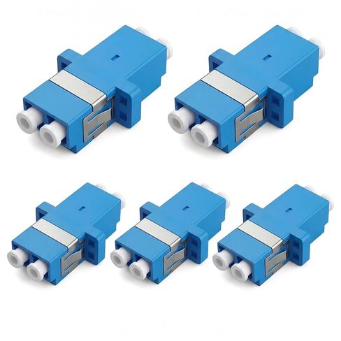 محول ألياف بصرية مزدوج من LC إلى LC، وصلة SM APC أحادية الوضع مع شفة معدنية، موصل ألياف LC من أنثى إلى أنثى للوحة التصحيح، 5 عبوات / 10 عبوات (10) in Kuwait