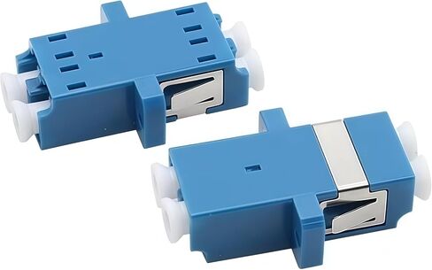 10-Pack LCUPC Duplex Split Fiber Adapter Flange Coupler, Simplex Fiber Connector, Fiber Optic Adapter in Kuwait