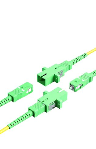 SC/APC to SC/APC Fiber Optic Coupler, Single Mode, 10 Pack, SCAPC Adapter for Extending APC Fiber Cables in Kuwait