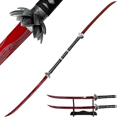 73.22inchs Eleonora's Poleblade Sword，Stainless Steel, with a Beautiful red Blade, Includes a Display Stand, and is Easy to Assemble. Suitable for Collection, Display, and as a Gift for Cosplay in Kuwait