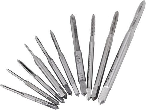 10pcs Machine Hand Taps, High Speed Steel Taps, M1 to M3.5 Thread Tapping Set with Standard Distance, Ideal for Nuts & Common Threads in Saudi Arabia