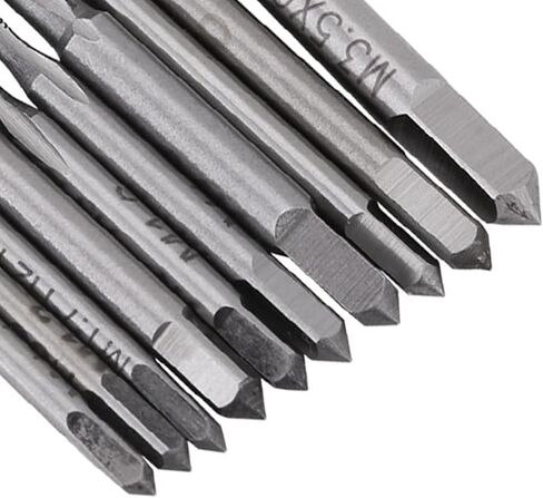 10pcs Machine Hand Taps, High Speed Steel Taps, M1 to M3.5 Thread Tapping Set with Standard Distance, Ideal for Nuts & Common Threads in Saudi Arabia