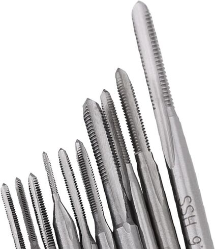 10pcs Machine Hand Taps, High Speed Steel Taps, M1 to M3.5 Thread Tapping Set with Standard Distance, Ideal for Nuts & Common Threads in Saudi Arabia