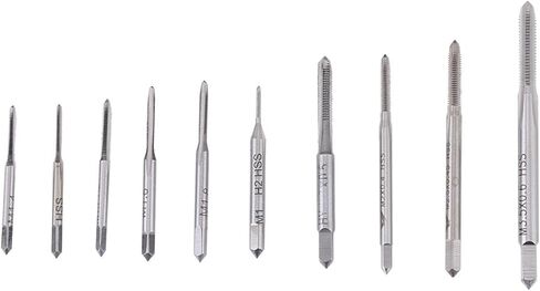 10pcs Machine Hand Taps, High Speed Steel Taps, M1 to M3.5 Thread Tapping Set with Standard Distance, Ideal for Nuts & Common Threads in Saudi Arabia