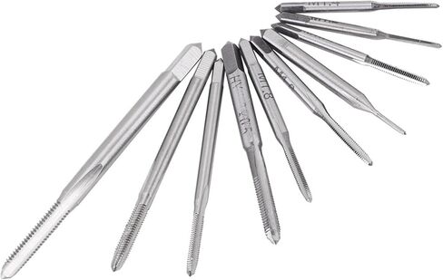 10pcs Machine Hand Taps, High Speed Steel Taps, M1 to M3.5 Thread Tapping Set with Standard Distance, Ideal for Nuts & Common Threads in Saudi Arabia