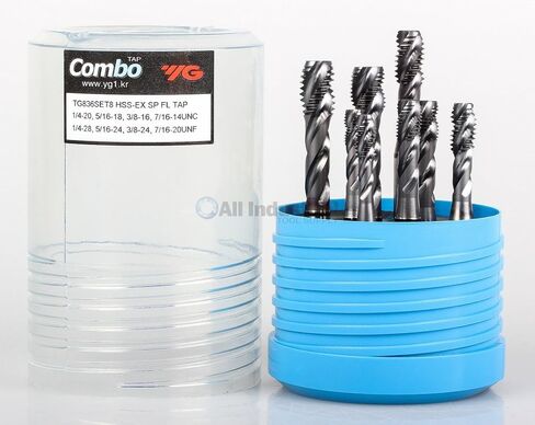 YG1 TG836SET8 | مجموعة صنبور كومبو مطلية بـ 3 فلوت حلزوني HSS-Ex TiCN in Kuwait