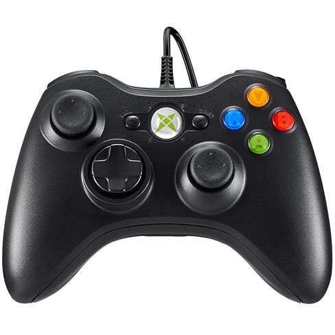 NBCP Wired Controller - متوافق مع Xbox 360 و Xbox 360 Slim & PC Windows 7/8/10 ، مع ردود فعل مزدوجة الاهتزاز ، وتصميم مريح للألعاب in Saudi Arabia