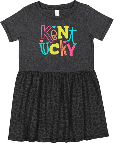 inktastic Colorful State of Kentucky Toddler Dress in Saudi Arabia