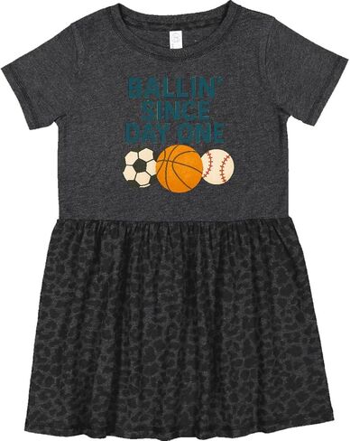 inktastic Sports Ballin Toddler Dress in Saudi Arabia