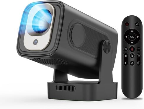 Hy300Pro Mini Projector مع WiFi و Bluetooth ، دعم Projector 4K المحمول ، حجر الأساس التلقائي ، Air Mouse Remote ، التحكم الصوتي ، 180 درجة ذكية Proyect in Kuwait