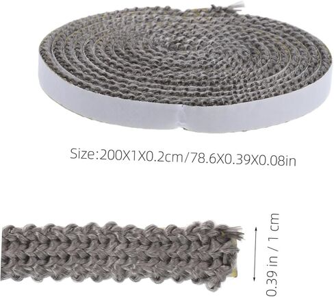 1 Roll Stove Door Gasket Tape Flat Stove Rope High Temperature Resistant Fiberglass Seal for Boilers Ovens Easy to Cut Install Excellent Heat Retention Energy Efficiency in Saudi Arabia