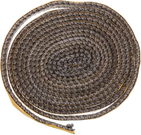 Wood Stove Door Gasket Seal Rope Self-Adhesive Fire Resistant Fiberglass for Fireplace Use Compatible Stoves 1 Roll in Saudi Arabia