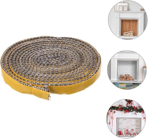 Wood Stove Door Gasket Seal Rope Self-Adhesive Fire Resistant Fiberglass for Fireplace Use Compatible Stoves 1 Roll in Saudi Arabia