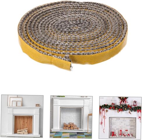 Wood Stove Door Gasket Seal Rope Self-Adhesive Fire Resistant Fiberglass for Fireplace Use Compatible Stoves 1 Roll in Saudi Arabia