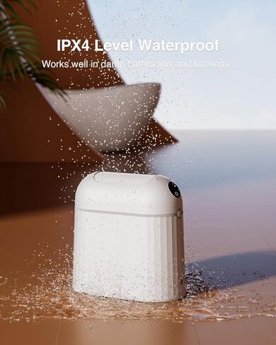 Bathroom Automatic Touchless Trash Can, Self Sealing and Self Changing, Smart Motion Sensor Trash Can with Lid, 2.7 Gallon Waterproof Small Bedroom Garbage Can in Saudi Arabia