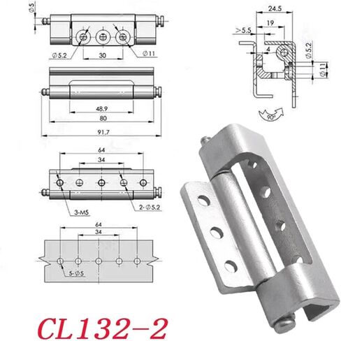 باب الخزانة CL132-2 صندوق توزيع مفصل من الفولاذ المقاوم للصدأ 1 قطعة in Kuwait