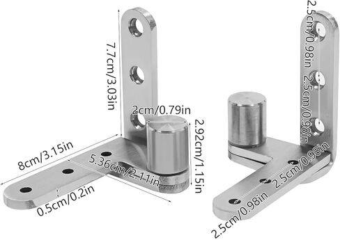 مفصلات أبواب محورية شديدة التحمل 201 من الفولاذ المقاوم للصدأ 4 قطع in Kuwait