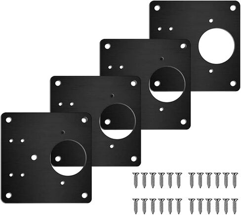 لوحة إصلاح المفصلات، دعامة سوداء من الفولاذ المقاوم للصدأ مع براغي 4 قطع in Kuwait