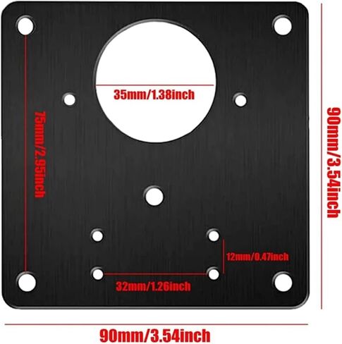 لوحة إصلاح المفصلات، دعامة سوداء من الفولاذ المقاوم للصدأ مع براغي 4 قطع in Kuwait