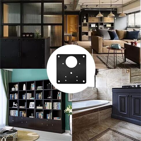 لوحة إصلاح المفصلات، دعامة سوداء من الفولاذ المقاوم للصدأ مع براغي 4 قطع in Kuwait