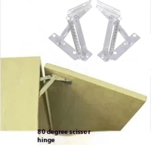 80 Degree Lid Stay Hinges Kitchen Cabinet Door Lift Up Support 2Pcs in Saudi Arabia