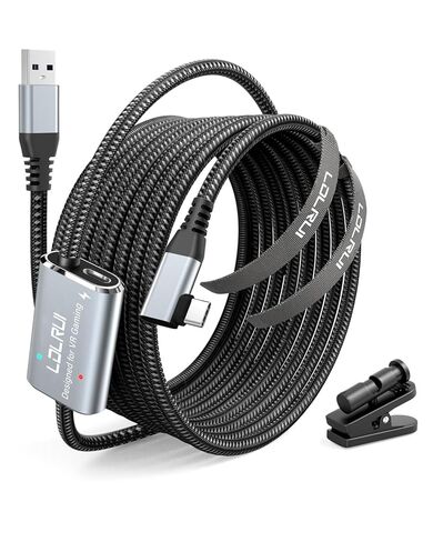 LDLRUI LINK CABLE 16ft مع 45W شحن و 5 جيجابت في الثانية ، وضفاف USB3.0 إلى USB C Charger Cord لـ META QUEST 3S/OCULUS QUESS in Kuwait