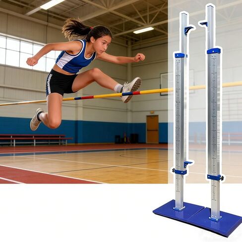 Movable Training Competition High Jump Stands, 1-7.5 ft High Jump Standard for Young Players/Professionals, Jump Height Tester with Heavy Base in Saudi Arabia
